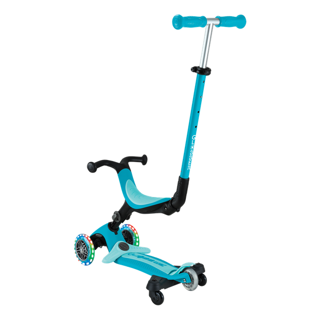 Самокат з сидінням 3 в 1 Globber GO-UP Active Lights 360 Aqua від 15 місяців до 9 років (749-300) - зображення 2