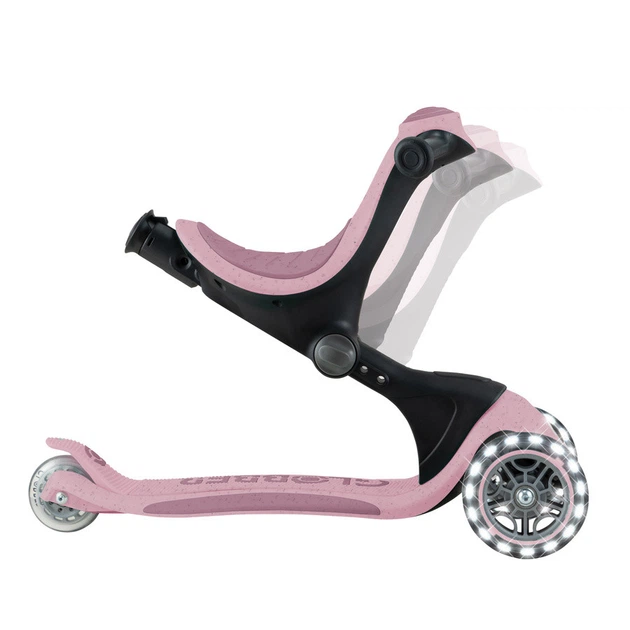 Самокат з сидінням 3 в 1 Globber GO-UP Deluxe Lights ECOlogic 360