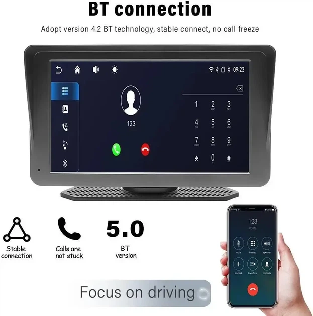 Автомобильный сенсорный монитор Carplay 701W с дисплеем 7 дюймов - Фото 4 Автомобильный сенсорный монитор Carplay 701W с дисплеем 7 дюймов - изображение 4