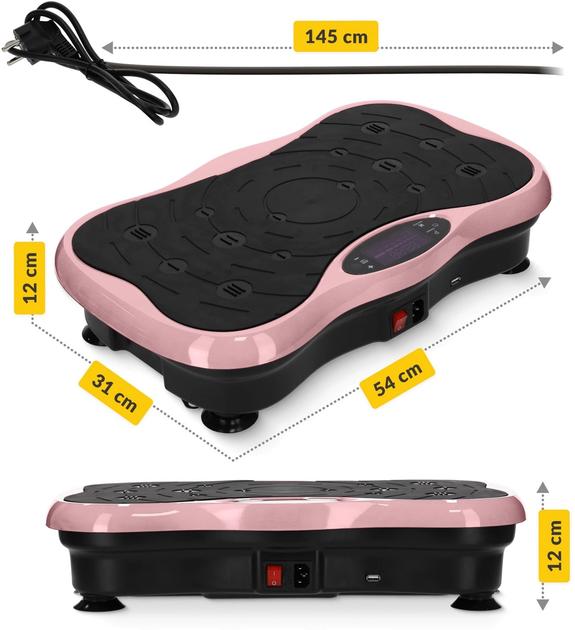 Вібраційна платформа 4FIZJO Black/Pink (VP03)  - зображення 4