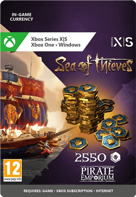 Карта поповнення Microsoft Xbox Series Sea of Thieves Captains Ancient Coin Pack 2550 Coins (Електронний код) (7LM-00048) - зображення 1