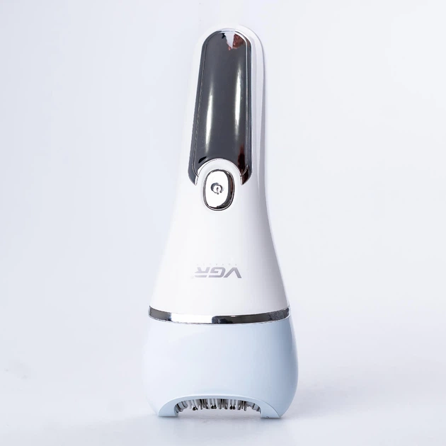 Аккумуляторный женский эпилятор для лица и тела с USB VGR V-733 Pro Белый + Щетка для очистки - изображение 8