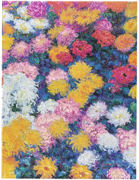 Блокнот Monet's Chrysanthemums ультралінований 18 х 23 см 144 аркуша (9781439797129) - зображення 1