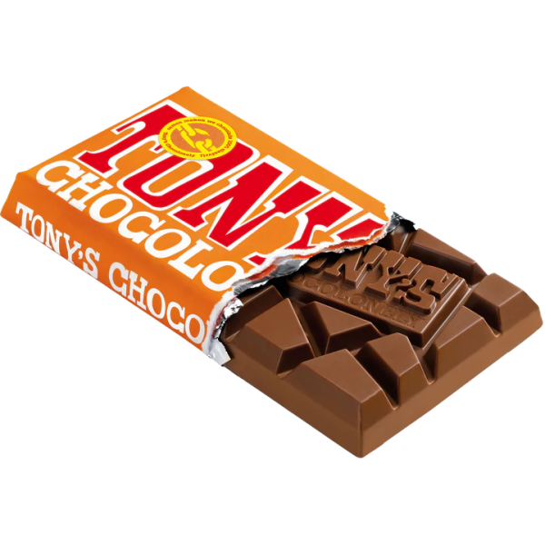 Шоколад Молочний Tony's Chocolonely Caramel Sea Salt Milk з Карамелью та Морською Солю 180g - Фото 2 Шоколад Молочний Tony's Chocolonely Caramel Sea Salt Milk з Карамелью та Морською Солю 180g - зображення 2