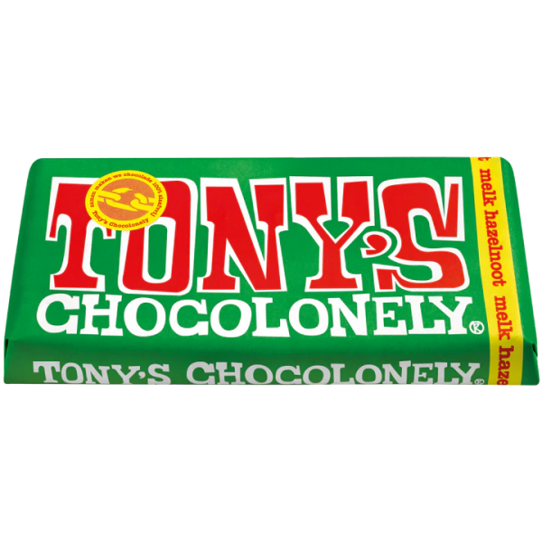 Шоколад Молочний Tony's Chocolonely milk hazelnut 32% з Лісовими Горіхами 180g - Фото 3 Шоколад Молочний Tony's Chocolonely milk hazelnut 32% з Лісовими Горіхами 180g - зображення 3