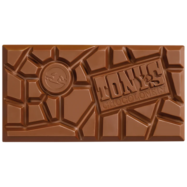 Шоколад Молочний Tony's Chocolonely milk hazelnut 32% з Лісовими Горіхами 180g - Фото 5 Шоколад Молочний Tony's Chocolonely milk hazelnut 32% з Лісовими Горіхами 180g - зображення 5