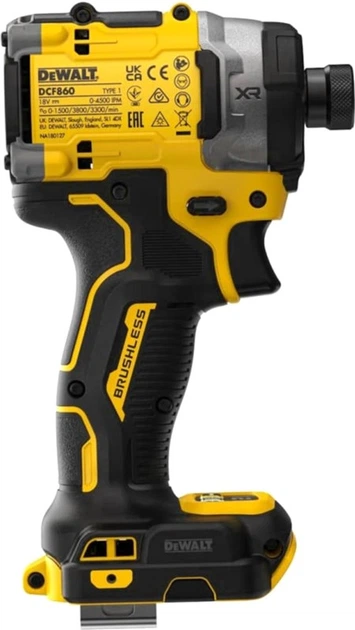Шурупокрут ударний акумуляторний безщітковий DeWALT DCF860N - Фото 3 Шурупокрут ударний акумуляторний безщітковий DeWALT DCF860N - зображення 3