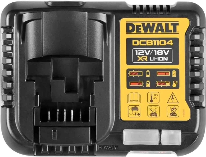 Зарядное устройство для аккумуляторов инструмента + аккумуляторы DeWALT DCB1104M2 2шт. - Фото 3 Зарядное устройство для аккумуляторов инструмента + аккумуляторы DeWALT DCB1104M2 2шт. - изображение 3