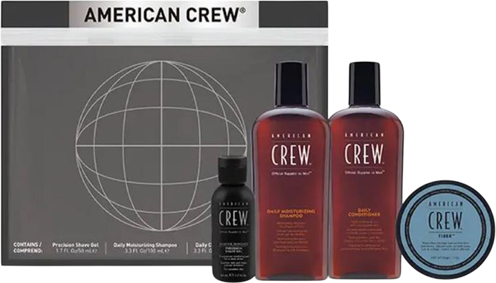 Zestaw American Crew Essentials Szampon 100 ml + Odżywka 100 ml + Żel do golenia 50 ml + Wosk 50 g (738678000762) - obraz 1