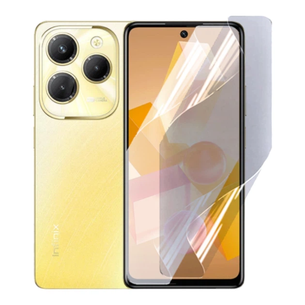 Плёнка гидрогелевая матовая для Infinix Hot 40 Pro протиударная прозрачная - Фото 1 Плёнка гидрогелевая матовая для Infinix Hot 40 Pro протиударная прозрачная - изображение 1