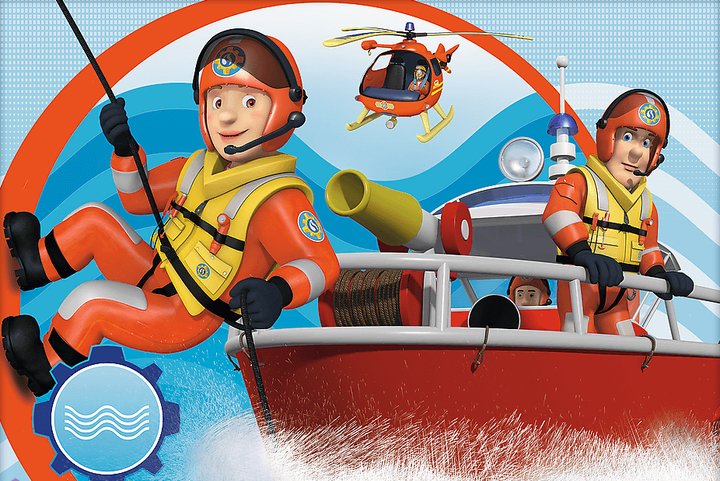 Пазли 4 в 1 Пожежник Сем та його команда. Prism A&D Fireman Sam (12,15,20,24 ел.) 34373 (Trefl) - зображення 3
