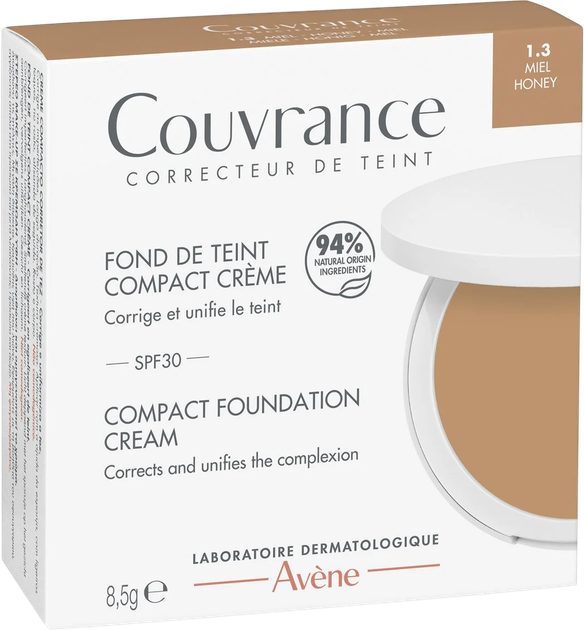 Puder do twarzy Avene Couvrance 1.3 Miel Honey 8.5 g (3282770146073) - obraz 2