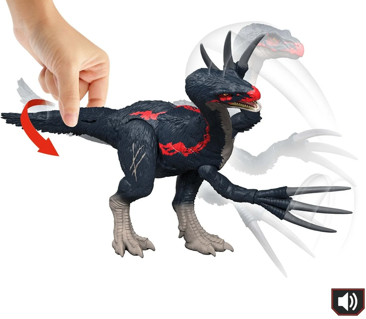 Фігурка Mattel Світ Юрського періоду Slash 'N Roar Теризинозавр 35 см (0194735270149) - зображення 5