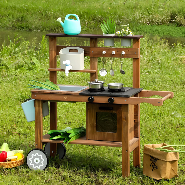 Дитяча кухня з глини Ecotoys з аксесуарами з ялиці TL814004 (5905817003853) - зображення 10