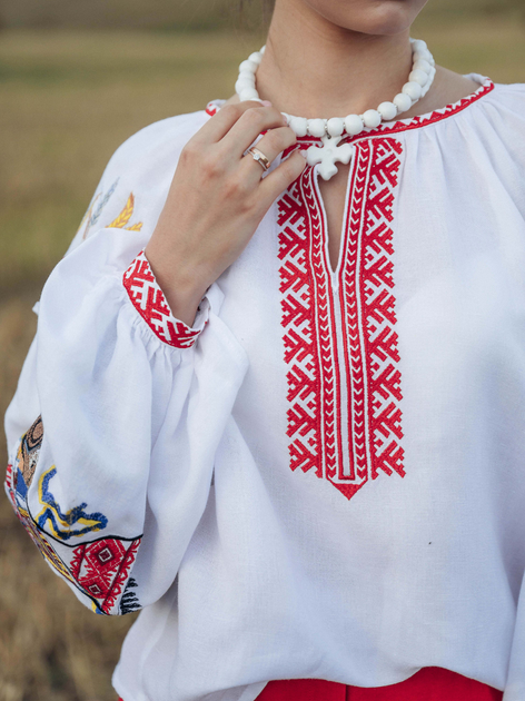 Вышиванка женская с узором Edelvika 143-24/00 S Белая (2100000670239) - изображение 3