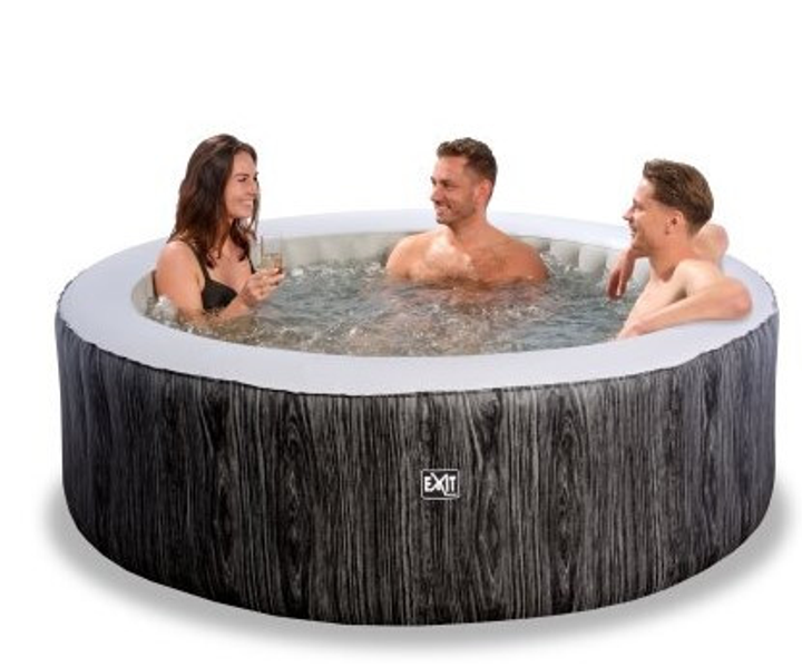 СПА Бассейн надувной EXIT Deluxe 204 x 65 см темно-серого цвета 