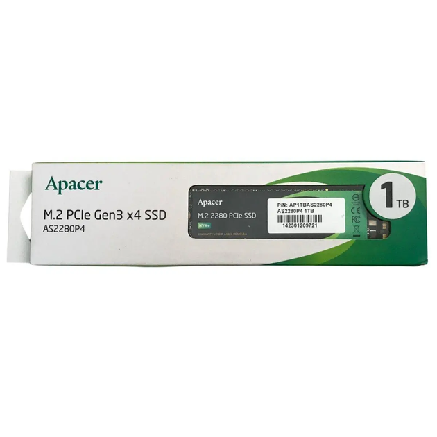 Накопитель SSD M.2 Apacer AS2280P4 1TB 2280 PCIe 3.0x4 NVMe 3D TLC Read/Write: 3000/2000 MB/sec - изображение 3