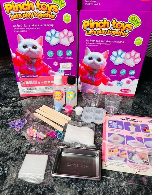 Набір для створення Сквішів Таба Лапок 4в1 Pinch toys творчий