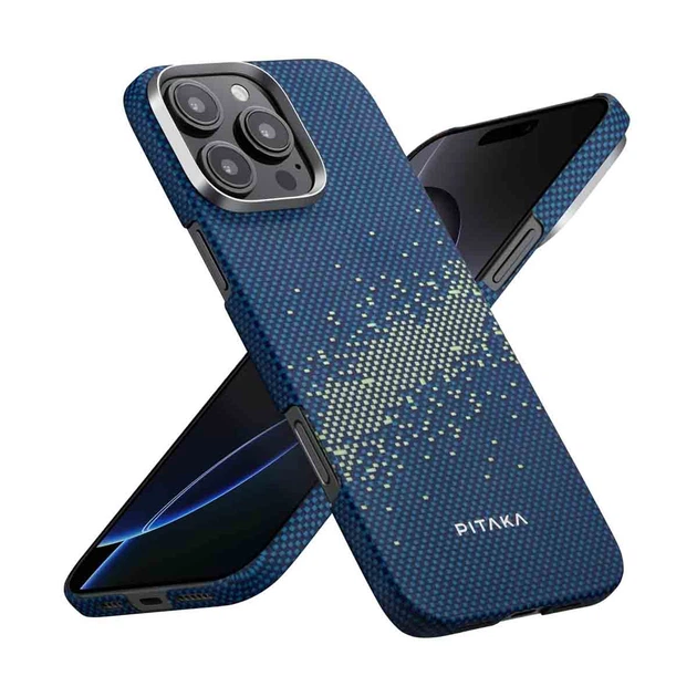 Чохол Pitaka Tactile Woven Case для iPhone 16 Pro Max StarPeak Milky Way Galaxy (KI1602PMYG) - зображення 3