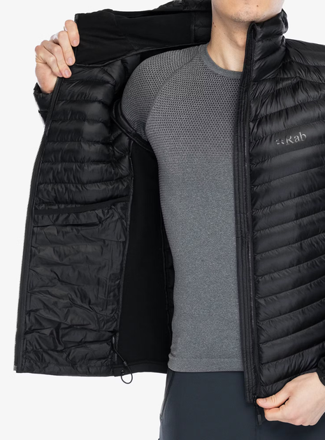 Пуховик чоловічій Rab Cirrus Flex Hoody, Black, L (RB QIP-31-BKB-LRG) - зображення 6