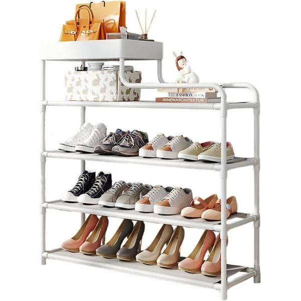 Полиця для взуття на 5 секцій Storage Shoe Rack біла - зображення 5
