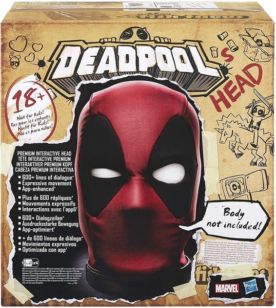 Interaktywna głowa Hasbro Marvel Deadpool (5010993697069) - obraz 1