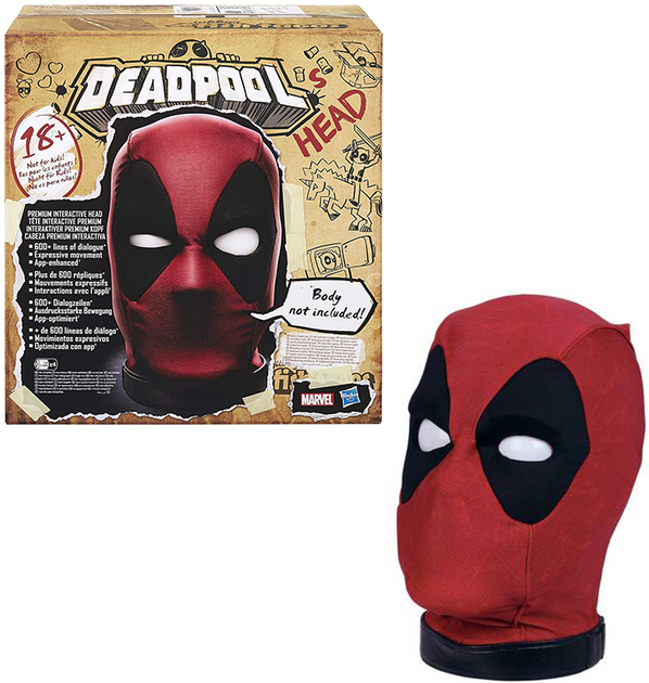 Interaktywna głowa Hasbro Marvel Deadpool (5010993697069) - obraz 2