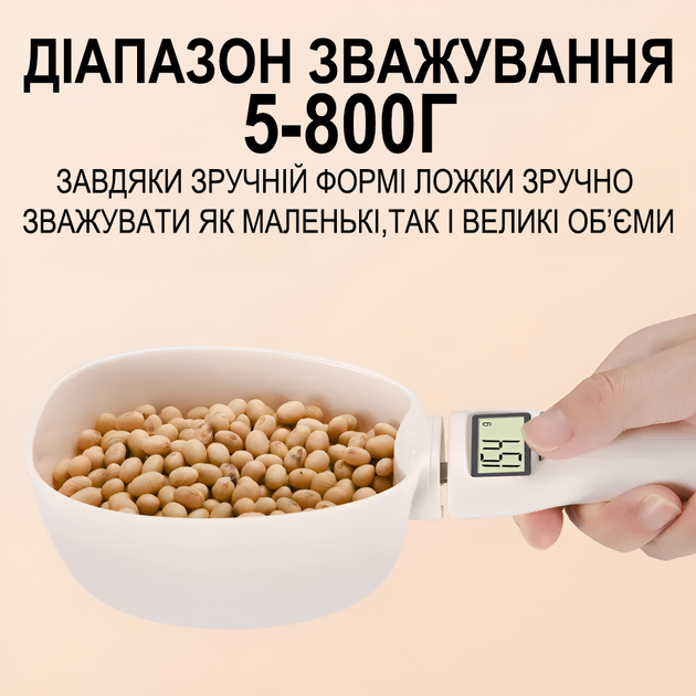Кухонна мірна ложка з вбудованою вагою UChef DSS02, для зважування круп, дитячого харчування та корму для тварин - зображення 8