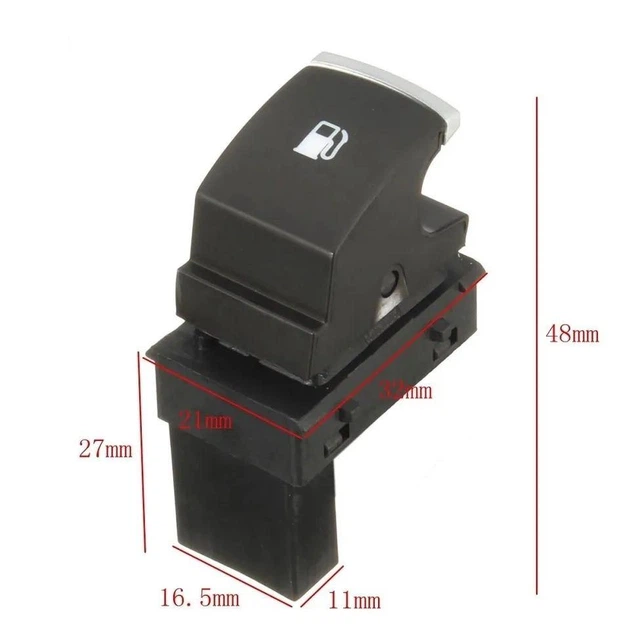 Кнопка открытия бензобака VW Golf 5 Golf Plus Jetta Touran Touareg хром - изображение 6