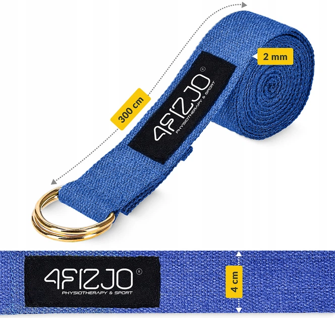 Ремень для йоги 4FIZJO 300 см Blue (P-5907739318435) - изображение 2