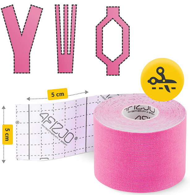 Кинезио тейп 4FIZJO 5x5 Pink (P-5907739316004) - изображение 7