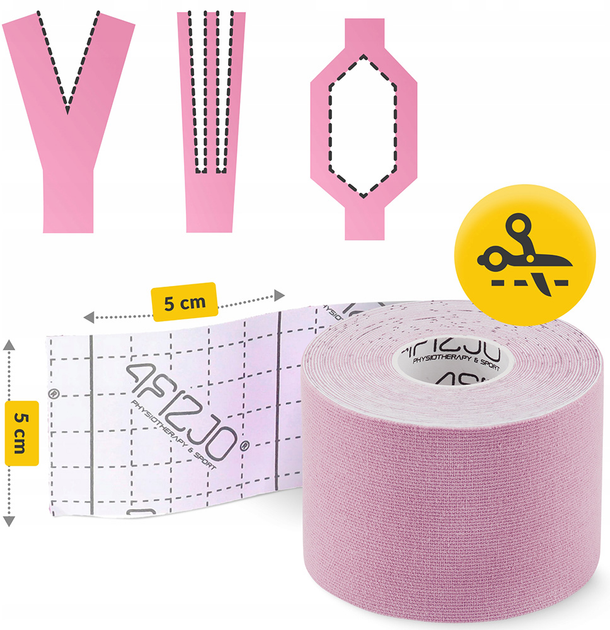 Кинезио тейп 4FIZJO 5x5 Light Pink (P-5907739316028) - изображение 7