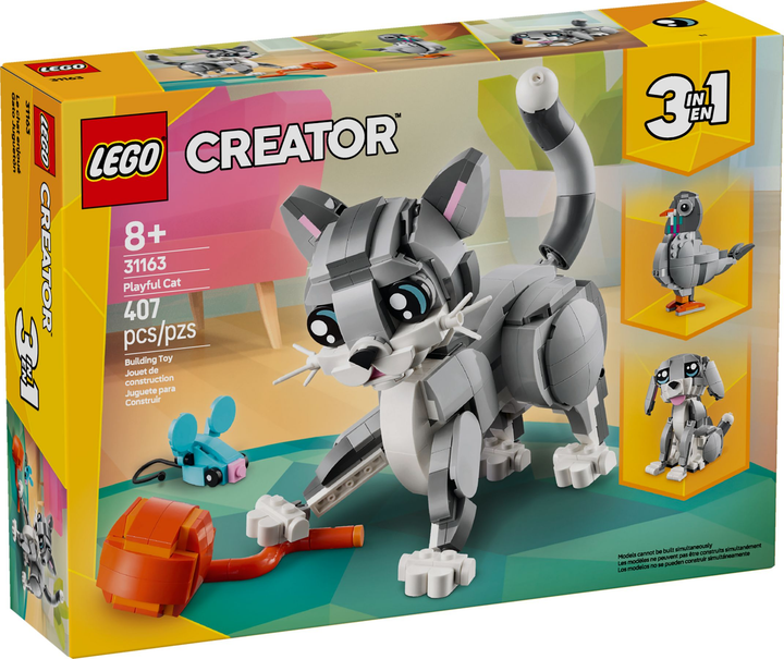 Zestaw klocków LEGO Creator 3 w 1 Psotny kot 407 elementów (31163) - obraz 1