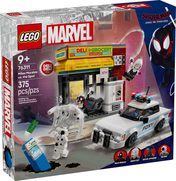 Zestaw klocków LEGO Super Heroes Marvel Multiwersum: Miles Morales kontra Spot 375 elementów (76311) - obraz 1