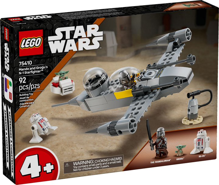 Zestaw klocków LEGO Star Wars Myśliwiec N-1 Mando i Grogu 92 elementy (75410) - obraz 1