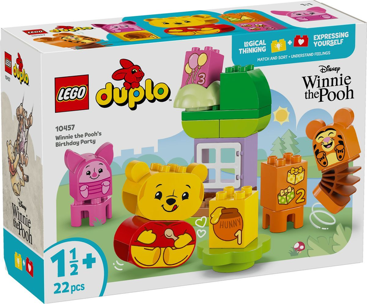 Zestaw klocków LEGO DUPLO Disney Przyjęcie urodzinowe Kubusia Puchatka 22 elementy (10457) - obraz 1