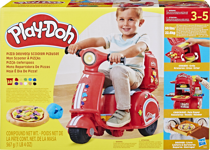 Zestaw do gry Hasbro PLAY-DOH Pizza Delivery Scooter 49 cm (5010996225764) - obraz 1