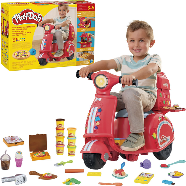 Zestaw do gry Hasbro PLAY-DOH Pizza Delivery Scooter 49 cm (5010996225764) - obraz 2