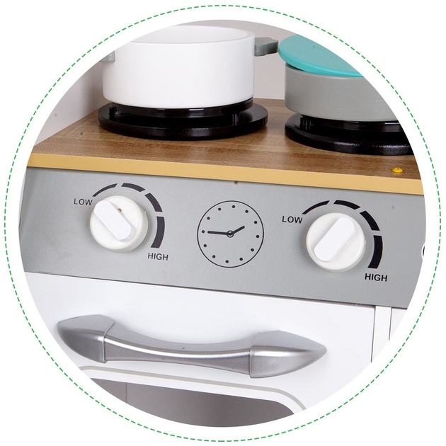 Дерев'яна дитяча кухня Ecotoys з аксесуарами (TL18061) (5903089065586) - зображення 9