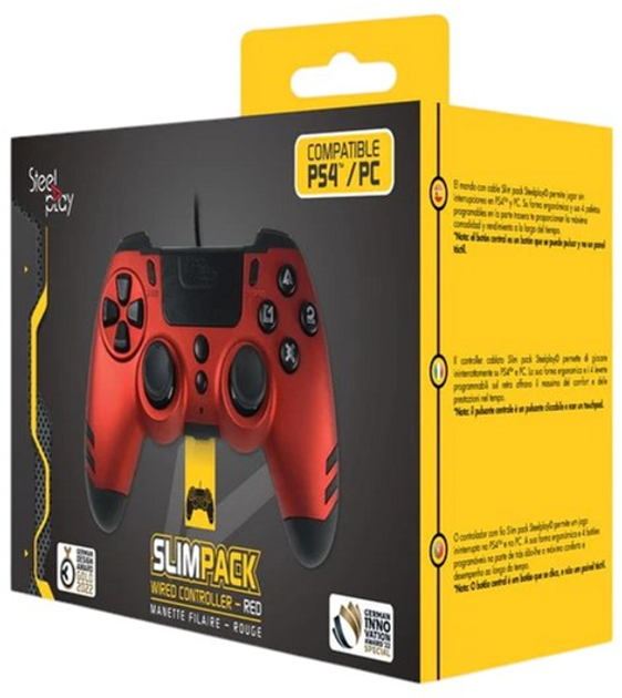 Геймпад дротовий SteelPlay Slim Pack Wired Controller Multi Ruby Red (3760352730143) - зображення 3