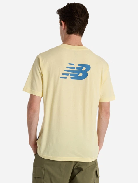 T-shirt męski długi New Balance Sport Essentials Logo MT41580 2XL Żółty (197967283093) - obraz 2