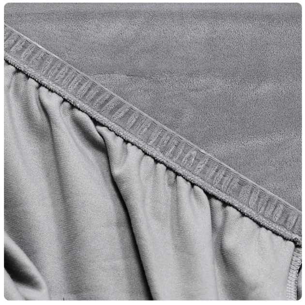 Велюровый чехол для стула Diana Textile Velvet 48x55 см серый - изображение 3