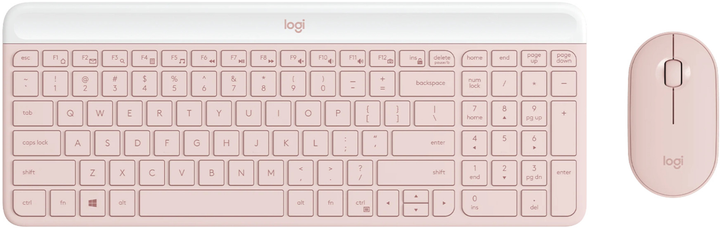 Zestaw bezprzewodowy Logitech MK470 SLIM COMBO Rose (920-011322) - obraz 2