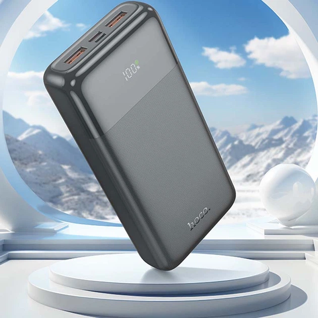 Портативний ЗП Power Bank Hoco J121A Fast 22.5W+PD20W 20000 mAh Black - зображення 3