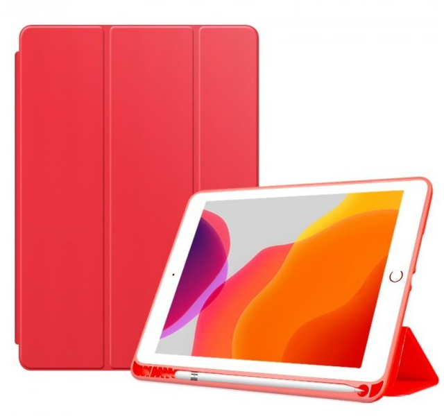 Чехол-книжка Эко-кожа Слот Стилус для iPad 10.9 2022 Red функция пробуждения и сна (02) Красный - Фото 2 Чехол-книжка Эко-кожа Слот Стилус для iPad 10.9 2022 Red функция пробуждения и сна (02) Красный - изображение 2