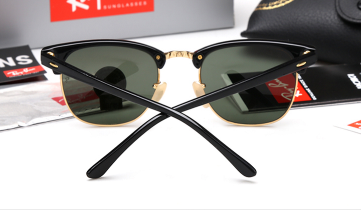 Солнцезащитные очки в стиле RB 3016 clubmaster black LUX - Фото 4 Солнцезащитные очки в стиле RB 3016 clubmaster black LUX - изображение 4