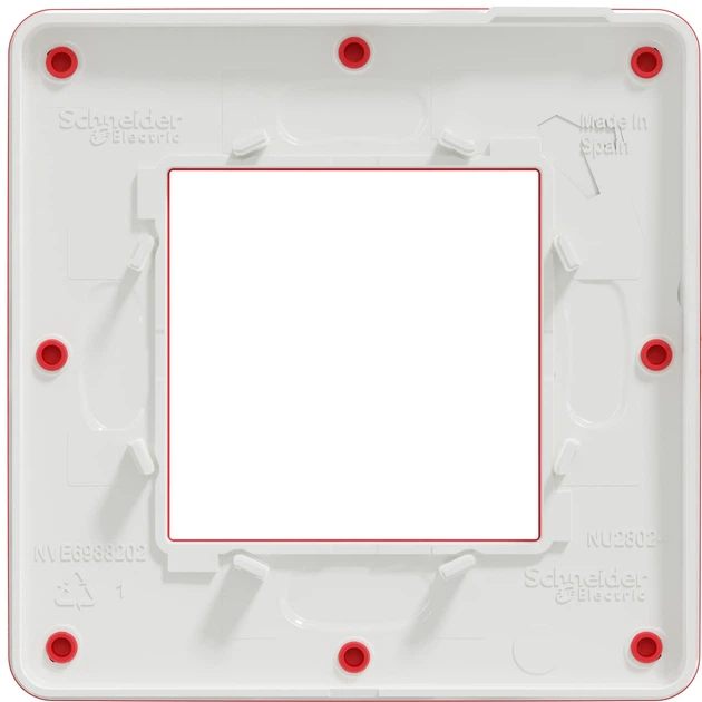 Рамка 1-постовая Schneider Electric Unica New Красная/Белый (NU280213) - Фото 5 Рамка 1-постовая Schneider Electric Unica New Красная/Белый (NU280213) - изображение 5