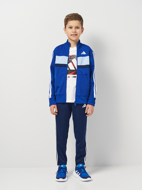 Подростковый спортивный костюм (толстовка + штаны) Adidas J 3S Tiberio Ts JC7518 170-176 см Синий/Белый (4067901373677) 