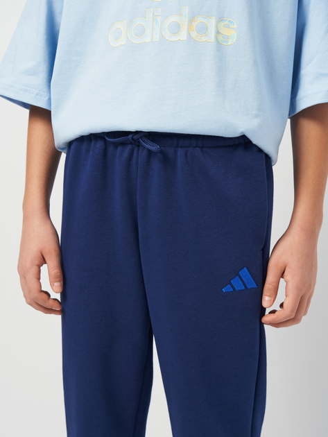 Детский спортивный костюм (толстовка + штаны) Adidas J 3S Ft Ts 220 JE0311 122-128 см Синий/Белый (4067901537826) - изображение 6
