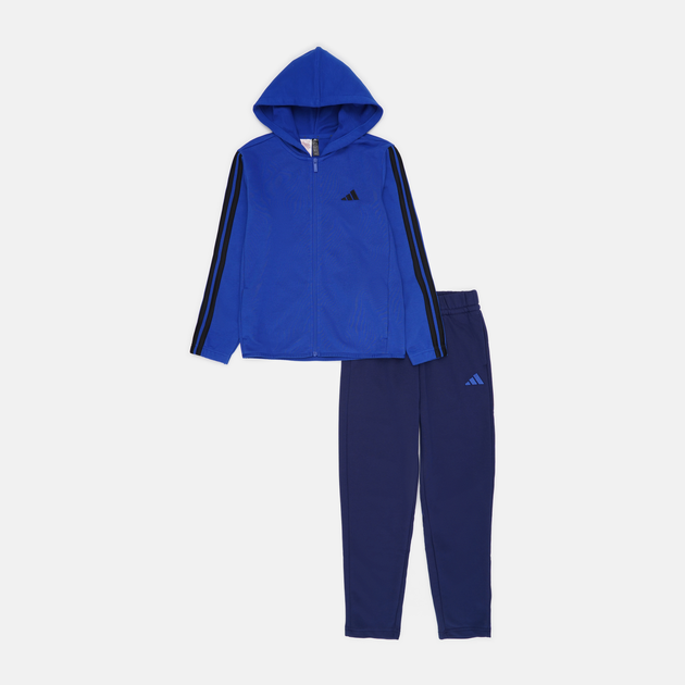 Детский спортивный костюм (толстовка + штаны) Adidas J 3S Ft Ts 220 JE0311 134-140 см Синий/Белый (4067901537857) - изображение 7